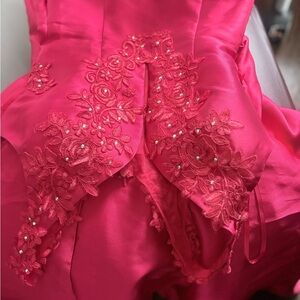 Elegant Red Mermaid Lace Women's Dress